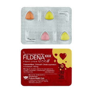 Fildena XXX 100mg (Sildenafil Citrate) – Chewable